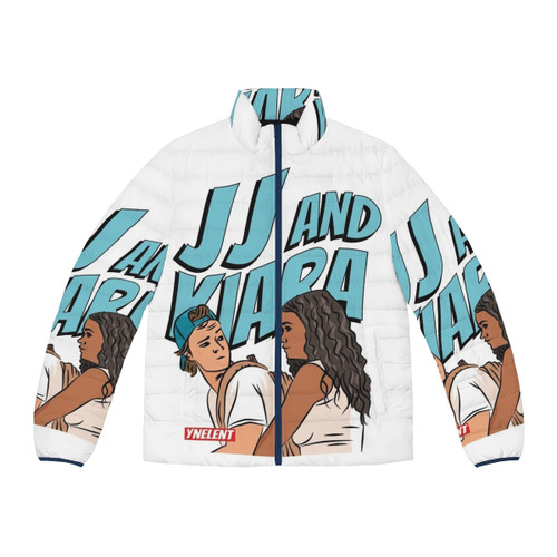 Outer Banks JJ and Kiara inspired puffer jacket with OBX and Pogue logo
